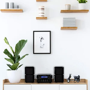 MM435M-BK 3-Piece Compact CD Shelf System with Digital FM Stereo Radio, Bluet... - Picture 1 of 12