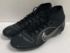 NIKE Superfly 8 Club FG MG UK 8.5 Bota de Fútbol Negra Metálica Plateada DJ2904-007 - Imagen 1 de 12
