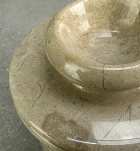 SCHWERER Buttertopf mit Deckel aus Marmorstein mit Deckel SCHÖN beige natur - Bild 1 von 13