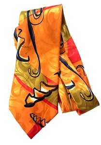 Image Solutions Apparel Herren Krawatte, Farben Regenbogen auf Orange Abstrakt - Bild 1 von 6