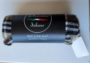 L ‘Accessorio Italiano Scarf Red & Black Men's. 15.75 In X 70.86 In NEW!! - Picture 1 of 5