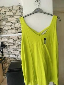 Ladies lime green summer top size 26 NEw Look branded new - Picture 1 of 3