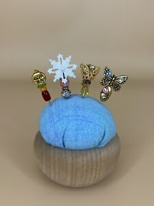 Handmade Set Of 4 Counting Pins •4 Seasons• Cross Stitch Accessory