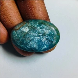 Apatite Stone Natural Neon Blue Apatite Cabochon Loose Gemstone 48 Cts. ME-11423 - Picture 1 of 6