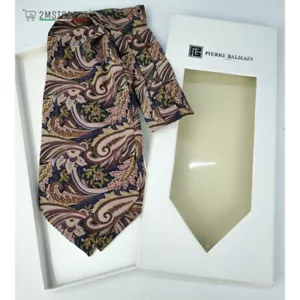 PIERRE BALMAIN Paris Etro 100% Silk High Fashion Original Vintage Tie Scarf - Picture 1 of 7
