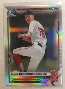 Bowman Draft 2021 cromo Elmer Rodríguez-Cruz primer refractor - Imagen 1 de 2