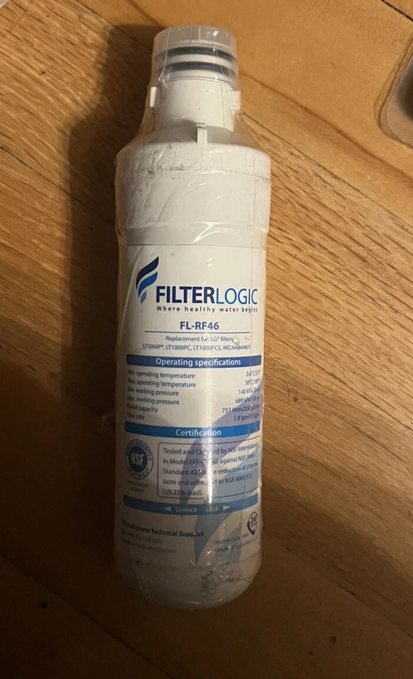 NEW & SEALED - FilterLogic FL-RF46, Fits LG LT1000P Refrigerator Water Filter - Image 1 of 1