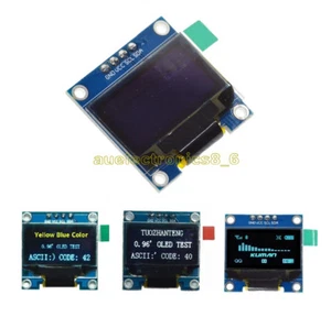 0.96" White Yellow Blue 128X64 OLED I2C IIC Serial LCD LED SSD Display AU - Imagen 1 de 19