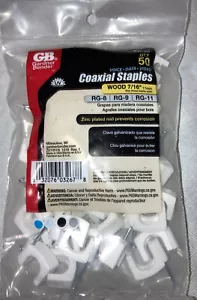 Gardner Bender 7/16 in Plastic Insulated Coaxial Cable Staple 50 pk - Picture 1 of 2