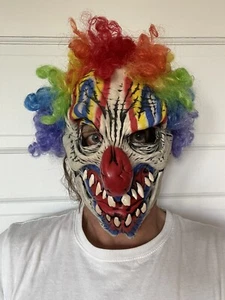 Gruselige Clown Maske Halloween ANSEHEN Vintage - Bild 1 von 8