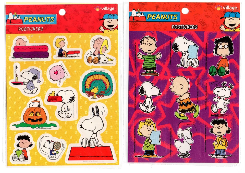 Наклейки SNOOPY Peanuts Charlie Brown 2 штуки 20x14 см - Изображение 1 из 1