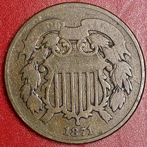 1871 TWO CENT PIECE Cover