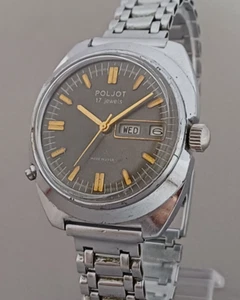 Rare Poljot 1-MChZ vintage Soviet Ussr mechanical Wristwatch Dustproof #316 - Picture 1 of 14