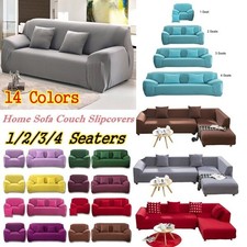 Sofa Couch Covers Furniture protector Slipcovers Stretch Elastic 1/2/3/4 Seater