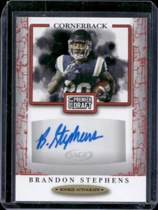 Brandon Stephens 2021 Sage Premier Draft Red Border Auto Autograph Rookie - Picture 1 of 3