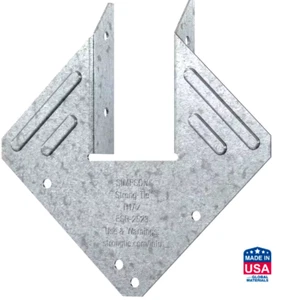 Simpson Strong-Tie H1A 18-Gauge ZMAX Galvanized Hurricane Tie - Picture 1 of 7