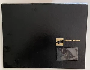 Carpeta de informe grande de Western Airlines - logotipo volador con logotipo - Imagen 1 de 2