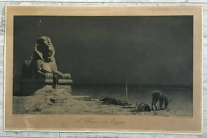 Luc Olivier MERSON (1846-1920) Le Repos en Egypte Sphinx Vierge Marie Désert - Picture 1 of 12