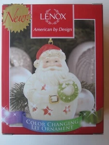 Lenox Color Changing Lit Ornament Santa - Picture 1 of 1