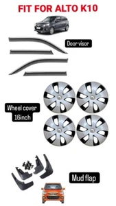 Fit For Alto K10 Combo Kit With Wheel cover 16 inch ,Door Visor, Mudflap - Picture 1 of 4