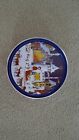 Round Metal Cookie Tin Canister Christmas Scene Lid - Scene