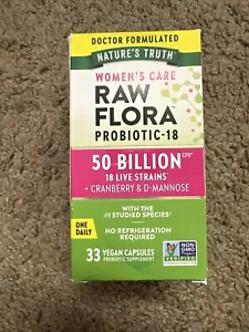 Nature’sTruth Raw Flora Probiotic Cranberry & D-Mannose x33 Caps EXP:02/2026 - Picture 1 of 1