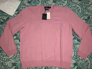 $395 Polo Ralph Lauren Para Hombres Suéter Tejido de Cachemira Italiana Mediano XL L - Imagen 1 de 10