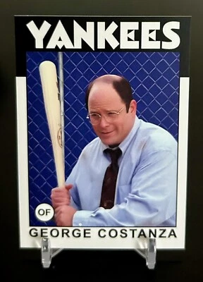 GEORGE COSTANZA Seinfeld 1986 New York Funny Custom Baseball Card Mint - Image 1 of 3