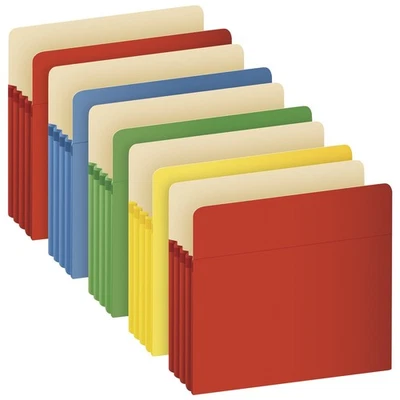 Pendaflex Globe-Weis/Pendaflex Colored File Pockets, Letter Size, 3.5 Inch Ex... - Image 1 of 4