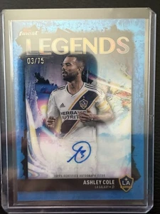 2024 Topps Finest MLS Legends Blue Refractor /75 Ashley Cole #FLA-AC Auto - Picture 1 of 1