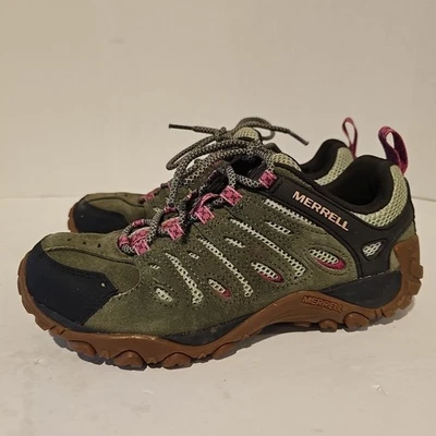 Merrell Vent Low Hiking Outdoor Shoes Women's Sz 7.5 Green Leather J135472 - Image 1 of 4