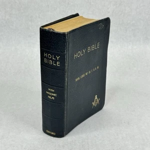 Freemason Holy Bible With Masonic Helps 1928 Naval Lodge No. 69, F & A.M. - Picture 1 of 13