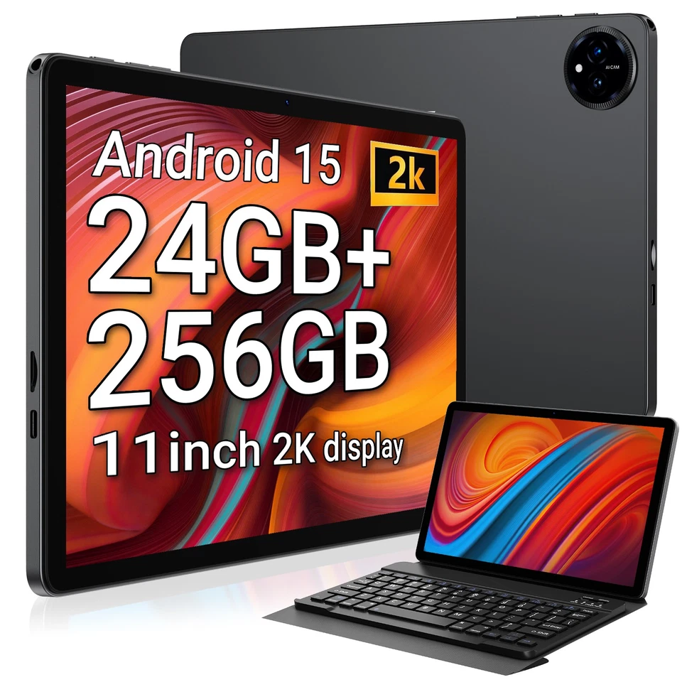 2025 Neuest Android 15 11" Tablet 24GB+256GB Octa Core 8000mah 1920*1200 2Kamera - Bild 1 von 1