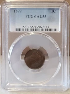 1899 Indian Head 1C PCGS AU55 - Picture 1 of 4