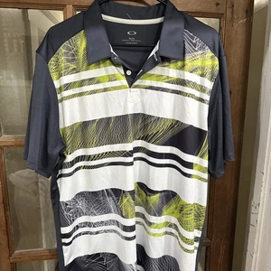 Oakley Mens X-Large Aero Stripe Mashie Golf Polo SS Shirt M405 - Picture 1 of 4