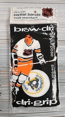 Vintage NHL Pittsburgh Penguins Wrist Sweat Bands Terry Cloth NOS - Image 1 of 2