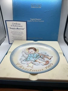 Engel Musiker - Vintage 1989 Berta Hummel Weihnachtsteller mit Box & COA - Bild 1 von 6