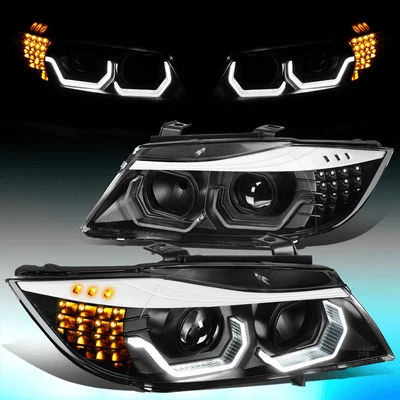 PARA BMW E90 2005-2008 3D LED DRL/SECUENCIAL INTERMITENTE PROYECTOR FARO Foto 1 de 4