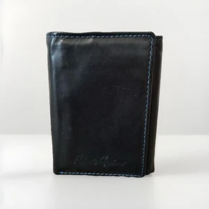ROBERT GRAHAM MEN'S LEATHER RFID PROTECTED TRIFOLD WALLET BLACK Blue - Picture 1 of 6