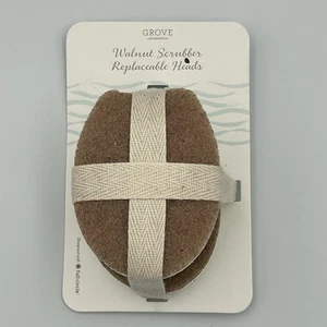 Grove Collaborative Walnut Scrubber Replacement Head 2 Pack REPLACEMENT ONLY - Picture 1 of 5