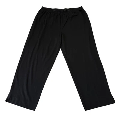 Pantalones Bryn Walker Pull On Mezcla Modal Talla 1X Negros Elastizados Recortados Lagenlook Foto 1 de 4