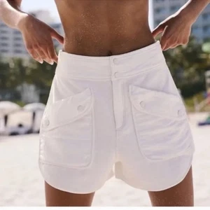 Neu Free People Movement Timko Shorts Sweat locker Baggy lässig weiß Medium - Bild 1 von 11