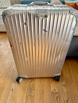 RIMOWA Aluminum TOPAS Check-In Large Rare 3 lock 4 Wheel Spinner Suitcase - Image 1 of 4