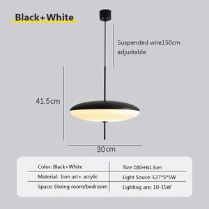 Nordic LED Anhänger Licht Fliegende Untertasse Design Lampe Für Schlafzimmer - Bild 1 von 13