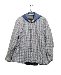 Rugged Point Button Flannel Hoodie Lined Mens XL  - Picture 1 of 8
