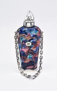 FINE VENETIAN FRANCHINI TYPE SILVER & AVENTURINE GLASS SCENT BOTTLE 19TH CENTURY - Picture 1 of 13