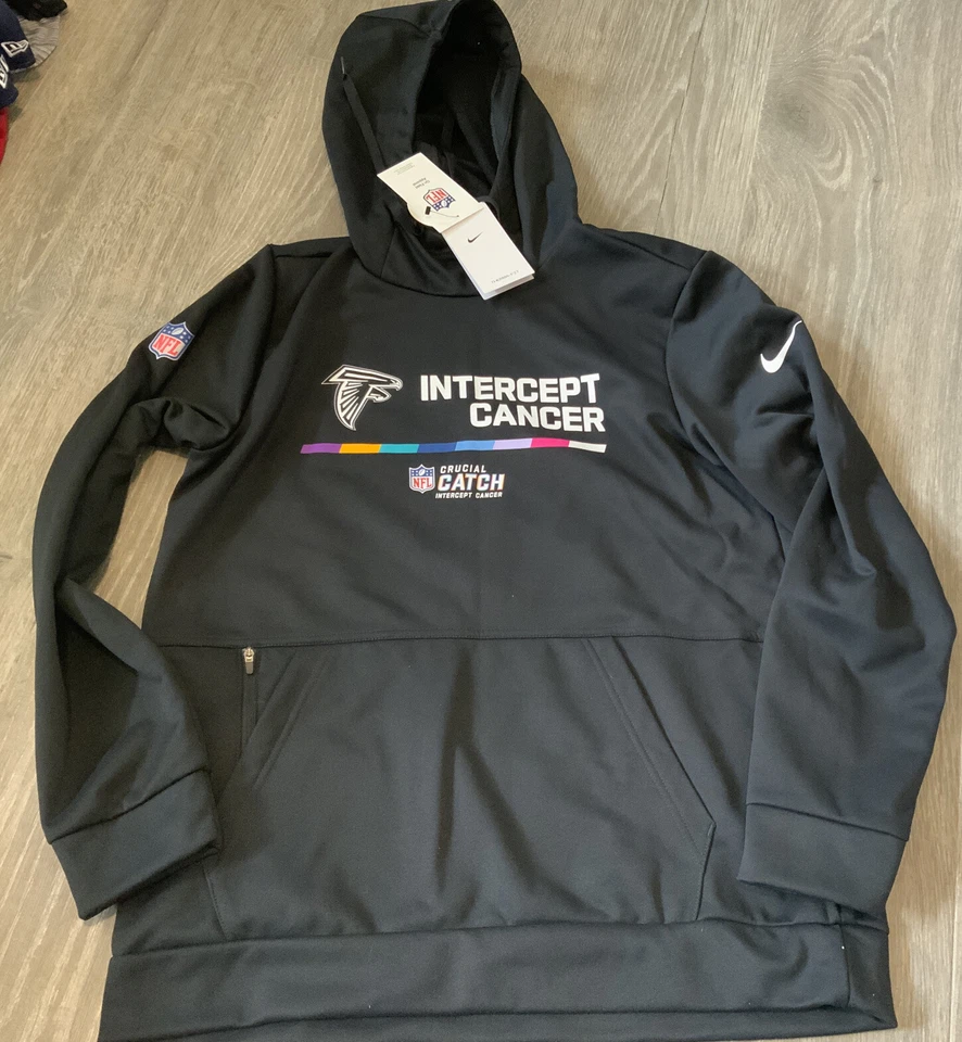 Nike NFL Atlanta Falcons Football Crucial Catch On-Field Hoodie Mens 2XL