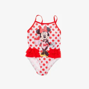 Dreamwave Disney Minnie Mouse gepunkteter Einteiler Badeanzug rot Größe 3T 4236 - Bild 1 von 2