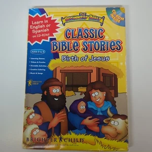 Classic Bible Stories Birth of Jesus CD-ROM Learn in Spanish or English Beginner - Picture 1 of 9