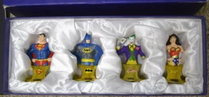 SUPERMAN, WONDER WOMAN, BATMAN, JOKER 4 pc Resin Paperweights Monogram SDCC 2014 - Picture 1 of 11